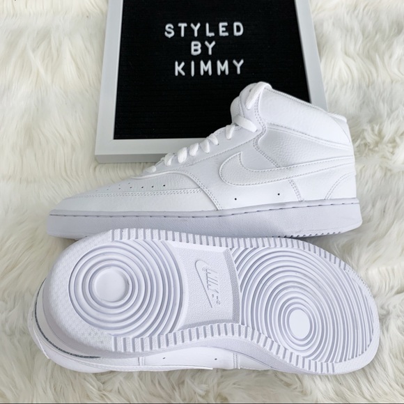 NIKE Court Mid Sneakers Mid Shoes NEW White - Picture 3 of 7